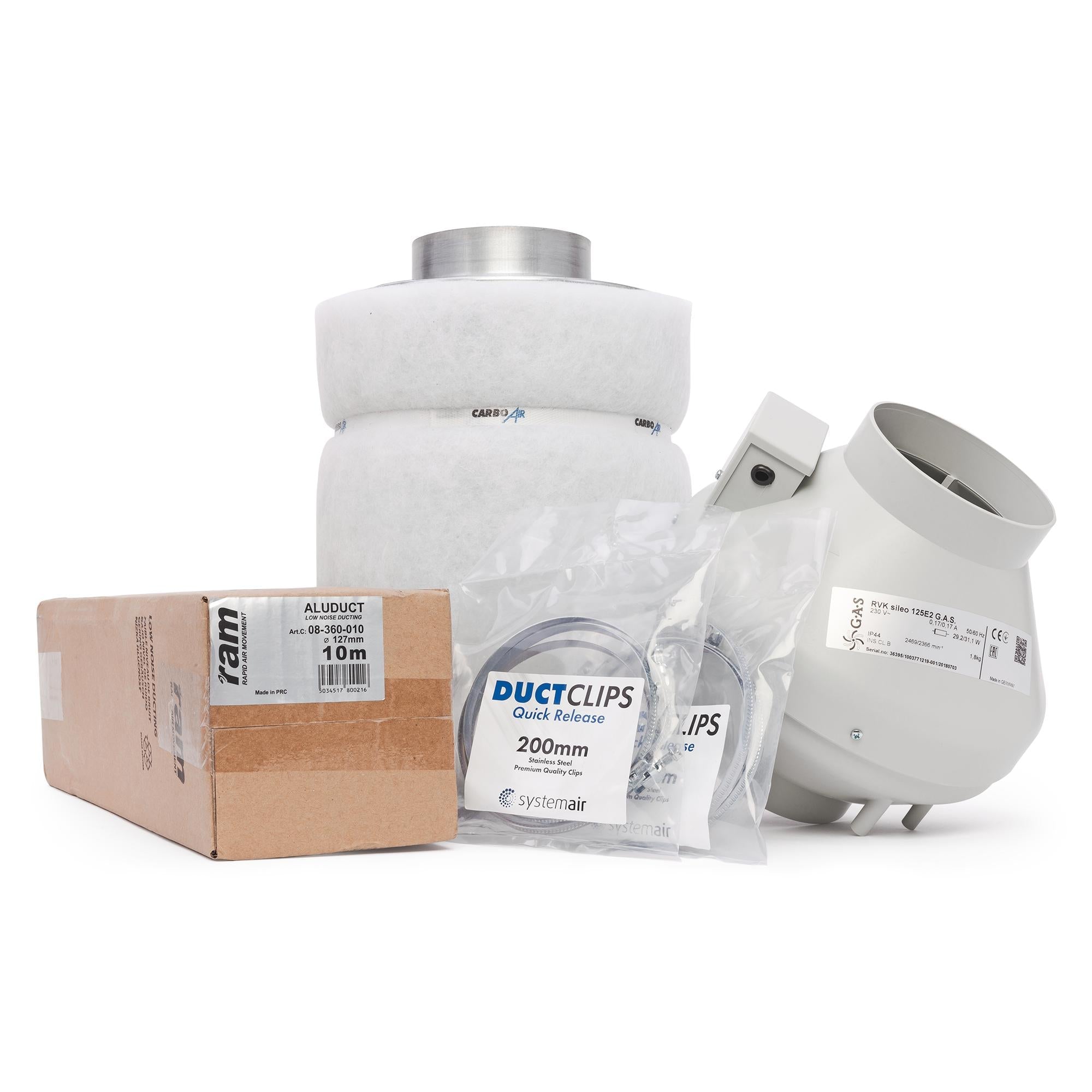 Carbo Air 5 Inch Fan & Filter Kit