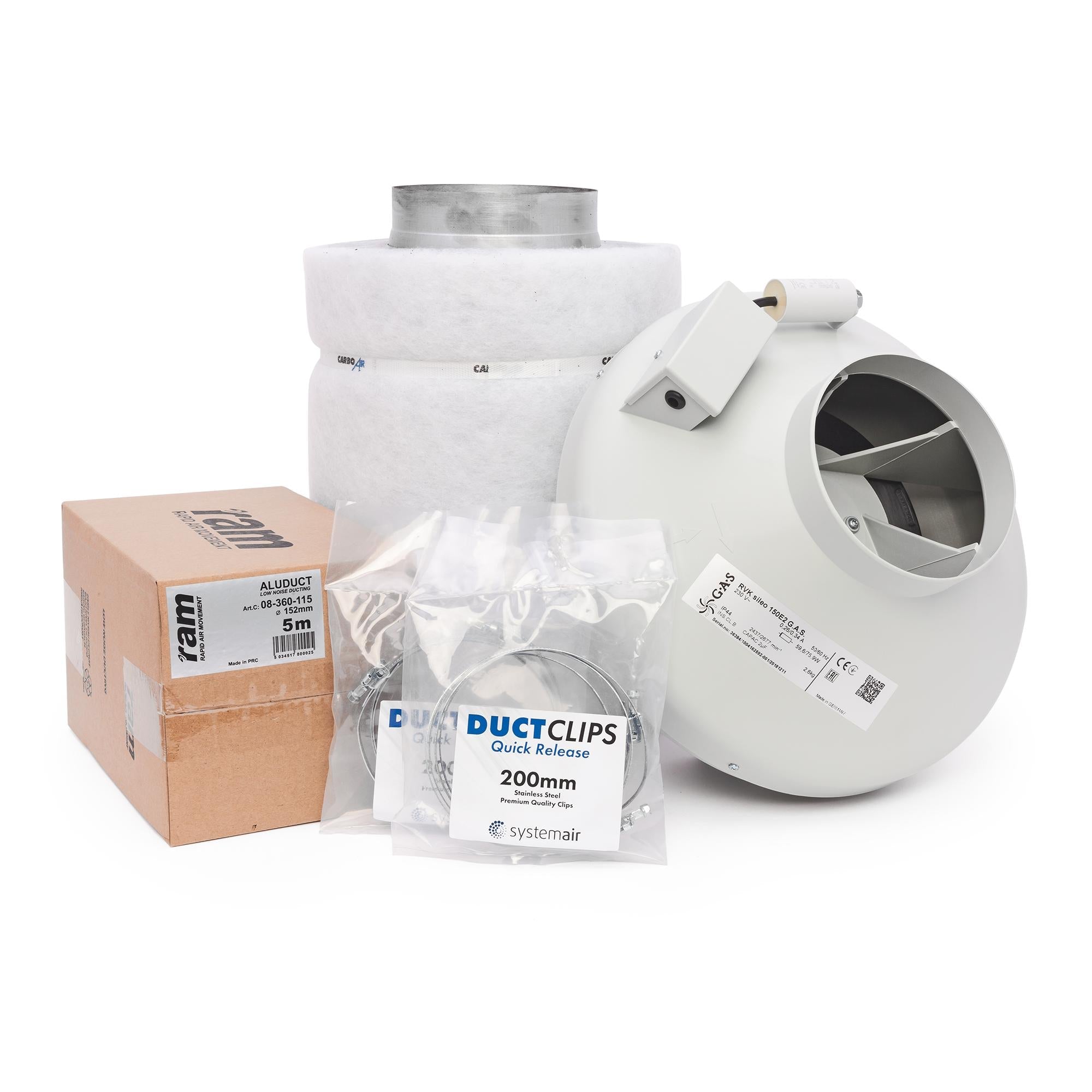 Carbo Air 6 Inch Fan & Filter Kit