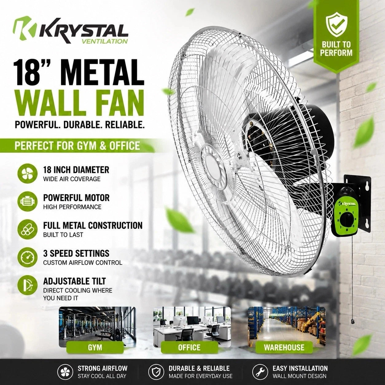 18 INCH METAL WALL FAN