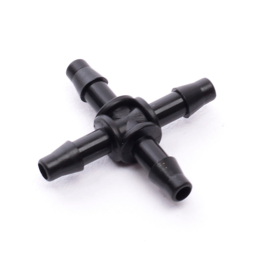 4mm Barbed Cross Connector