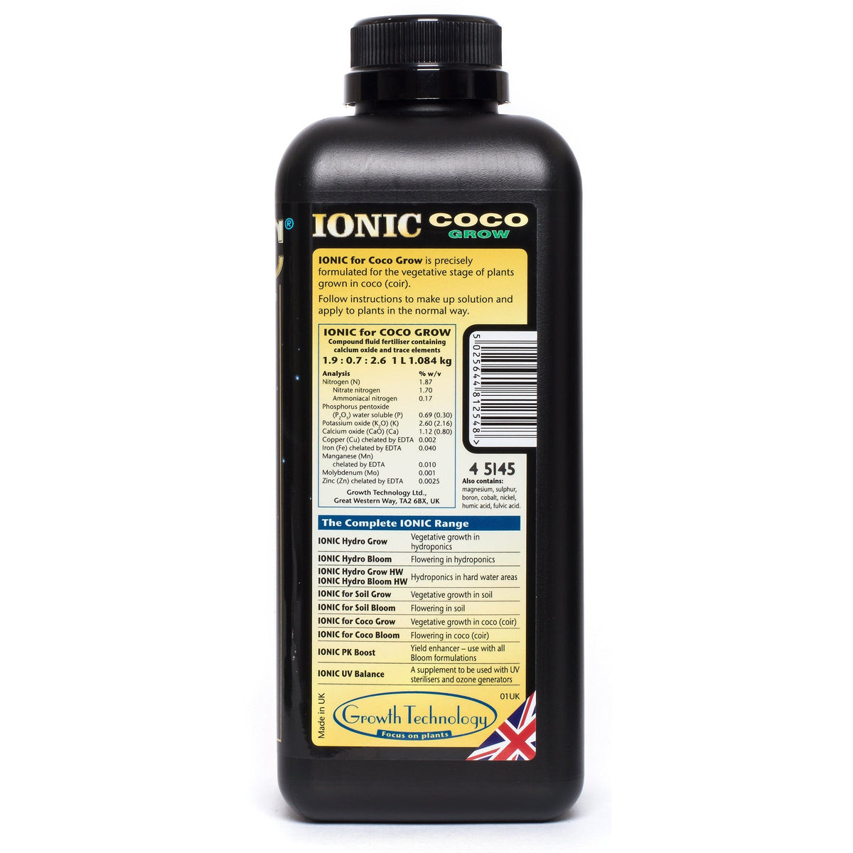 Ionic Coco Bloom Growth Technology Fertilizzante Per Cocco 1L - Nutriente Per Fioritura Con Acidi Umici E Fulvici - 2